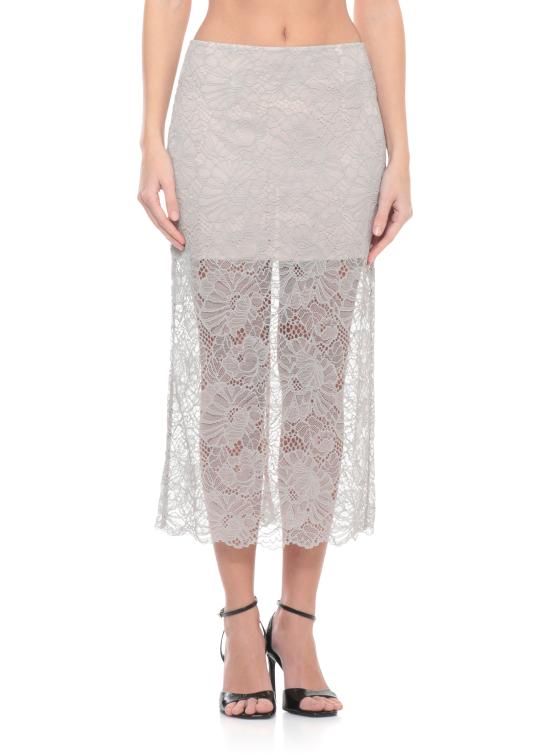 26SS 로테이트 미디 스커트 115703039 Beige - ROTATE