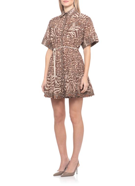 26SS 짐머만 미디 원피스 5759DRS262 SPLPR Brown - ZIMMERMANN