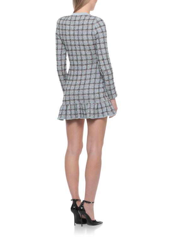 26SS 셀프 포트레이트 미디 원피스 SS26187SBL BLUE CHECK KNITBLUE Blue - SELF PORTRAIT