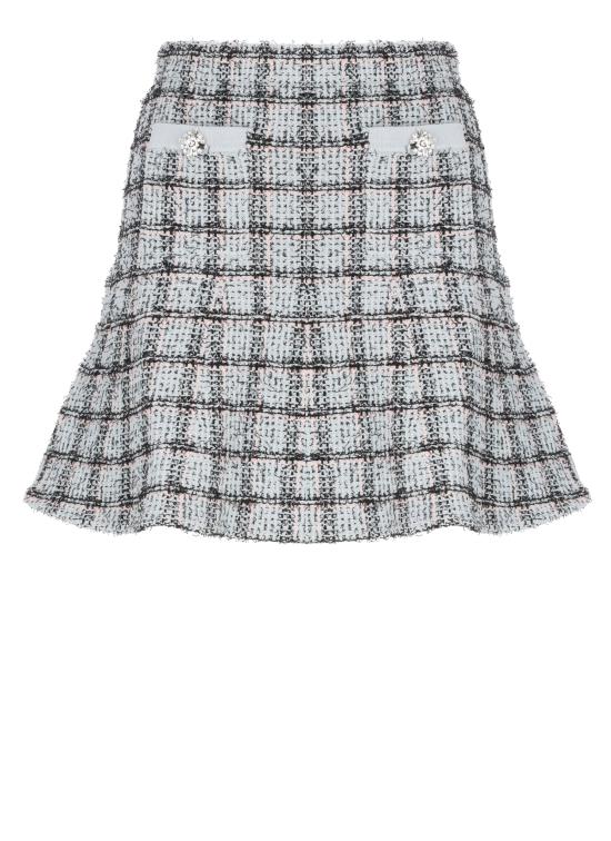 26SS 셀프 포트레이트 미디 스커트 SS26187SKBL BLUE CHECK KNITBLUE Blue