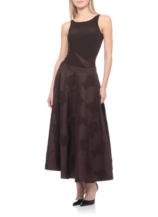 26SS 로테이트 미디 스커트 1151001667 Brown - ROTATE