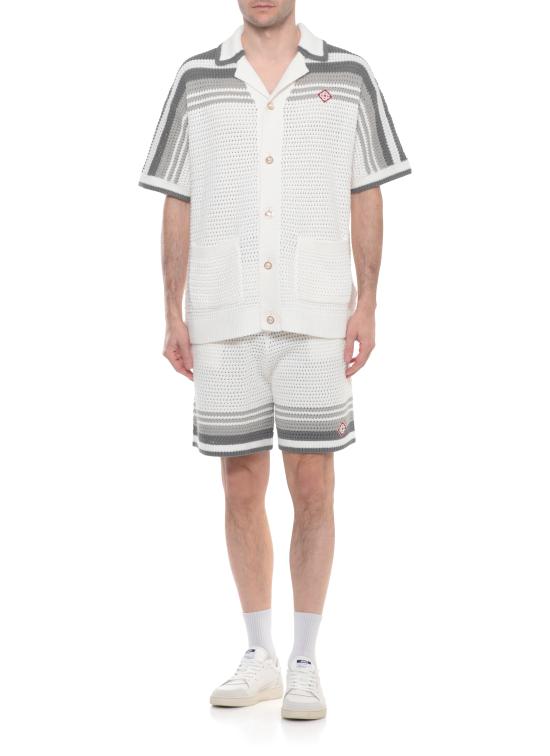 26SS 카사블랑카 반팔 셔츠 MSP26KW93301 WHITE GREY White - CASABLANCA