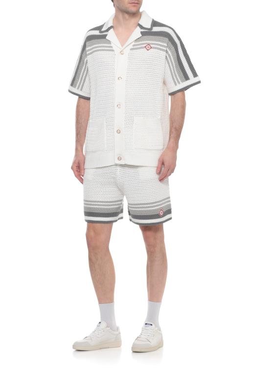 26SS 카사블랑카 반팔 셔츠 MSP26KW93301 WHITE GREY White - CASABLANCA