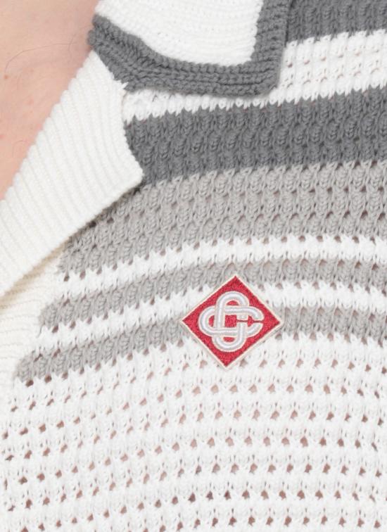 26SS 카사블랑카 반팔 셔츠 MSP26KW93301 WHITE GREY White - CASABLANCA