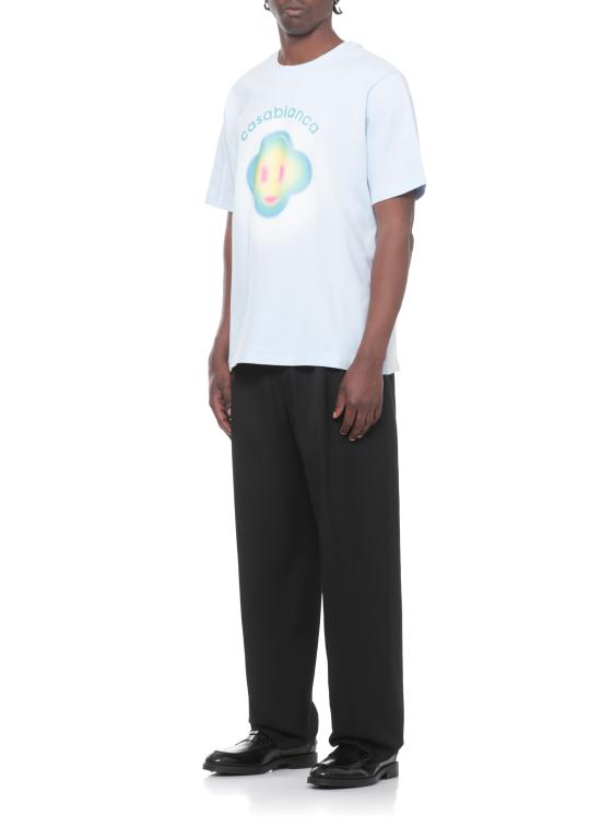 26SS 카사블랑카 반팔 티셔츠 MSP26JTS00109 PALE BLUE JERSEY Light Blue - CASABLANCA