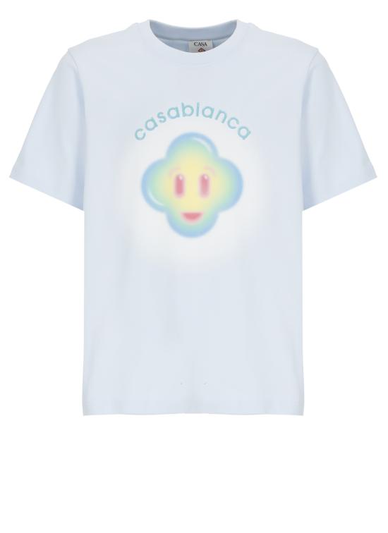 26SS 카사블랑카 반팔 티셔츠 MSP26JTS00109 PALE BLUE JERSEY Light Blue