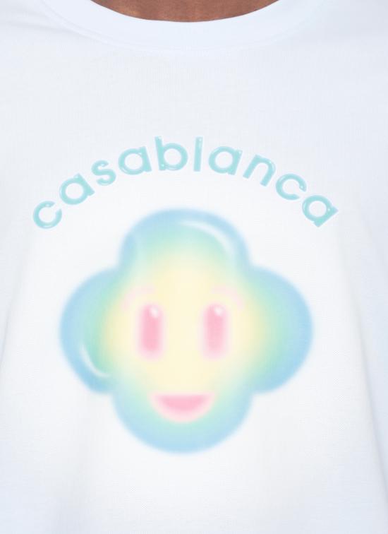 26SS 카사블랑카 반팔 티셔츠 MSP26JTS00109 PALE BLUE JERSEY Light Blue - CASABLANCA