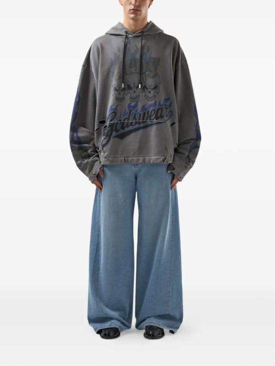 26SS 지씨디에스 후드 티셔츠 C1MWQE129F034 ANTHRACITE LILAC 968L - GCDS