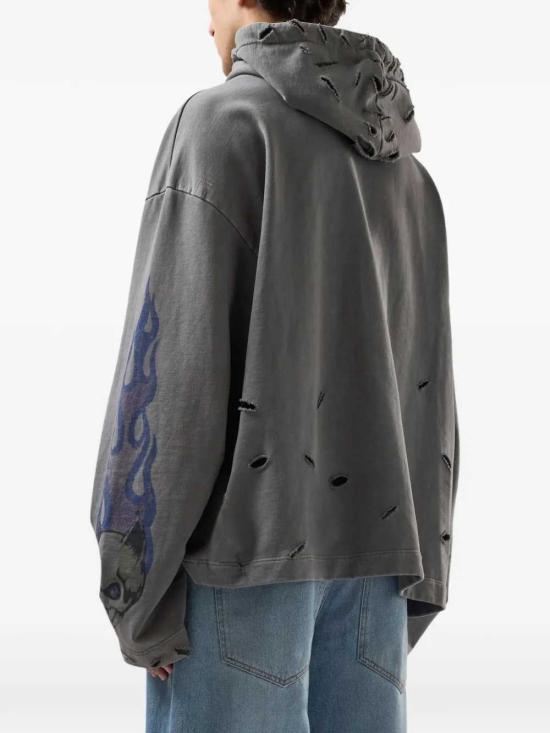 26SS 지씨디에스 후드 티셔츠 C1MWQE129F034 ANTHRACITE LILAC 968L - GCDS