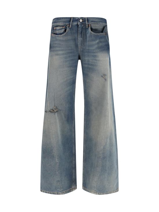26SS MM6 메종마르지엘라 디스트레스드 와이드 데님 팬츠 S52LA0238M30017 994 BLUE