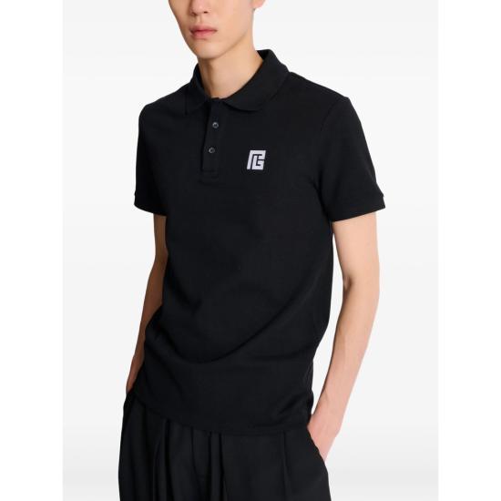 26FW 발망 폴로 티셔츠 GH1GB085 BC87 EAB BLACK - BALMAIN