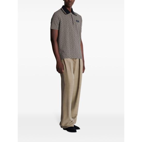 26SS 발망 폴로 티셔츠 EH1GC027 BC90 GFE BLACK NEUTRALS - BALMAIN