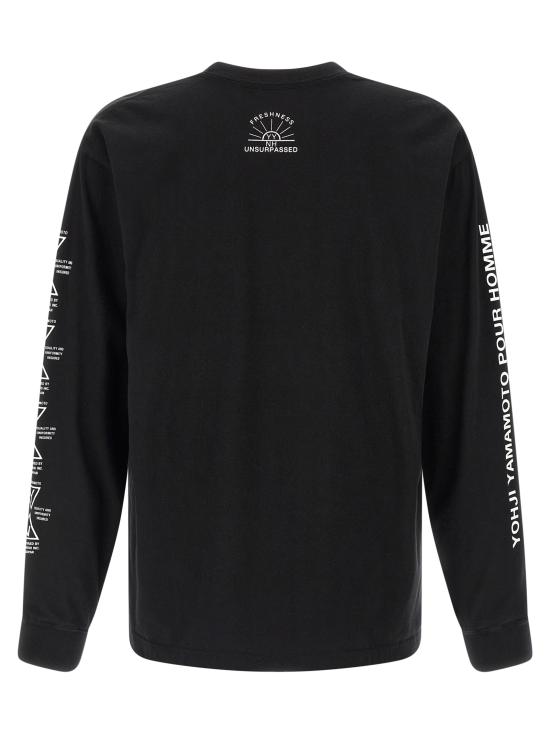 26SS 요지 야마모토 긴팔 티셔츠 HKT98998BLACK2 Black - YOHJI YAMAMOTO