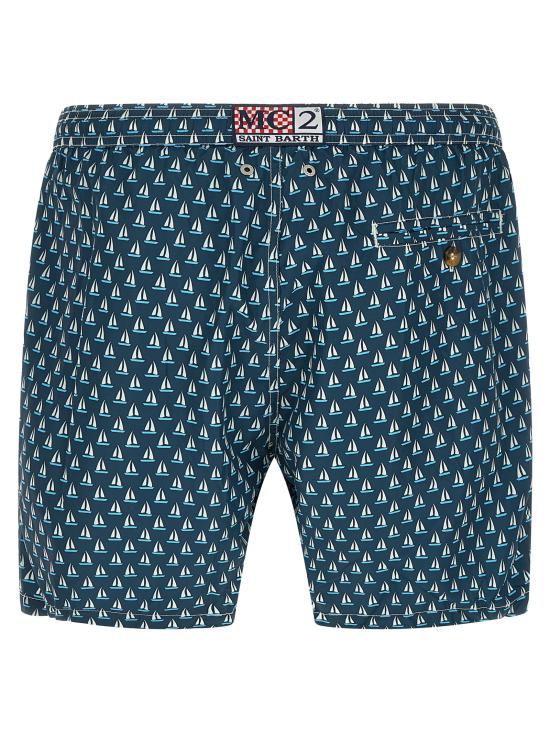 26SS 세인트바쓰 비치웨어 LIGHTINGMICROFANTASYREGULARSAIL61 Blue - MC2 SAINT BARTH