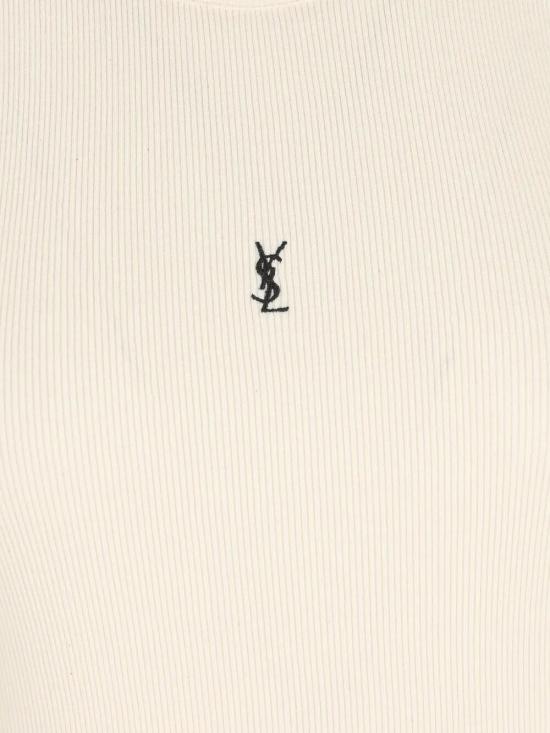 26SS 생로랑 민소매 티셔츠 823603 Y37EC 9469 NATUREL NOIR - SAINT LAURENT