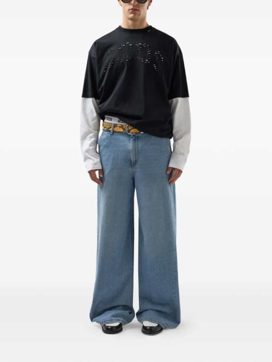 26SS 지씨디에스 반팔 티셔츠 C1MBQC077J080 BLACK WHITE 999A - GCDS