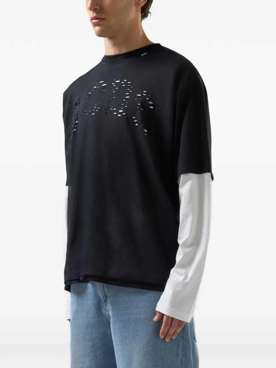 26SS 지씨디에스 반팔 티셔츠 C1MBQC077J080 BLACK WHITE 999A - GCDS