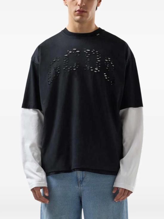 26SS 지씨디에스 반팔 티셔츠 C1MBQC077J080 BLACK WHITE 999A - GCDS