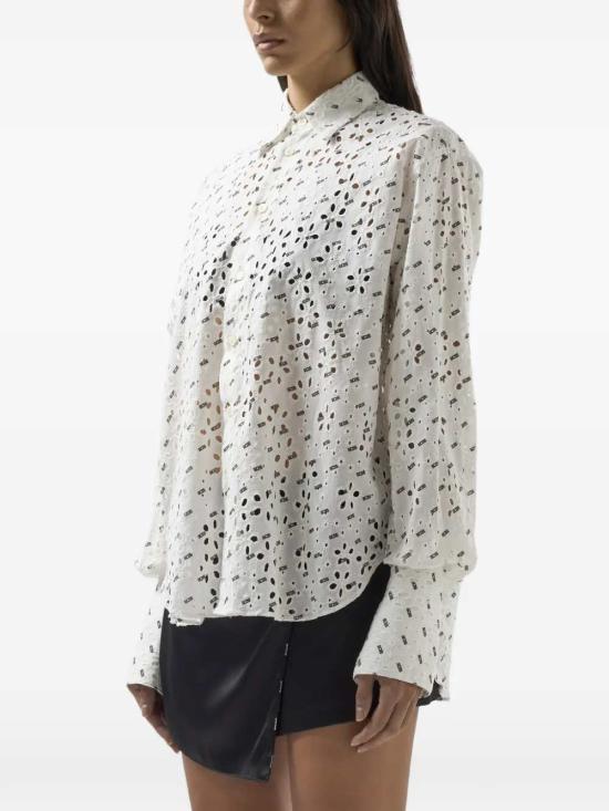 26SS 지씨디에스 블라우스 C1WBQH175T083 OPTIC WHITE BLACK 100B - GCDS