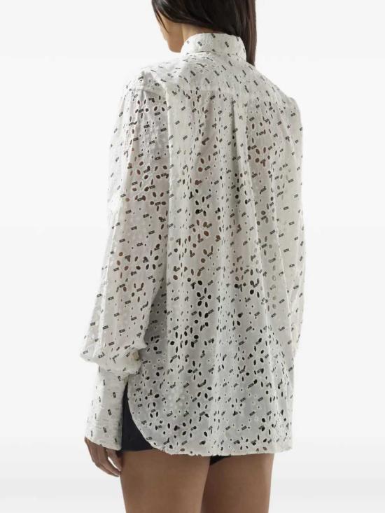 26SS 지씨디에스 블라우스 C1WBQH175T083 OPTIC WHITE BLACK 100B - GCDS