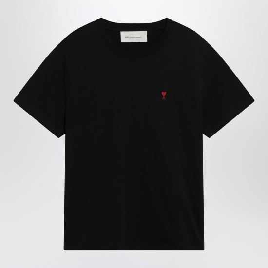 26SS 아미 스몰 하트 로고 티셔츠 BFUTS035U724 Black