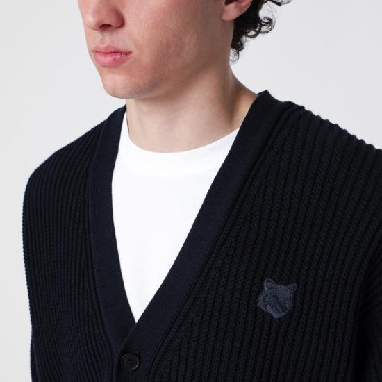 26SS 메종키츠네 가디건 QM00503KT1189 Blue - MAISON KITSUNE