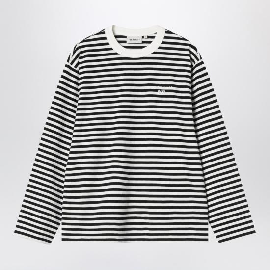 26SS 칼하트 WIP 롱슬리브 에즈라 티셔츠 I036345CO Black