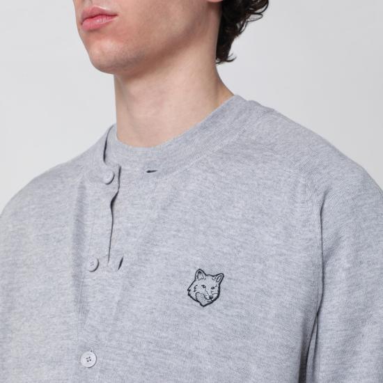 26SS 메종키츠네 긴팔 티셔츠 QM00500KT1181 Grey - MAISON KITSUNE