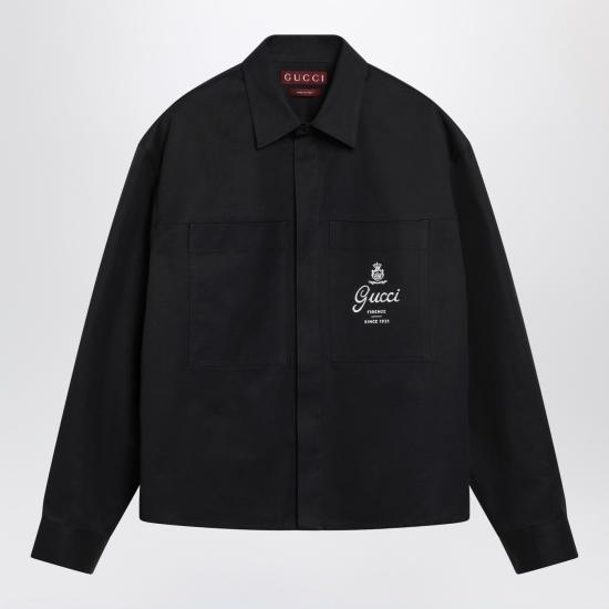 26SS 구찌 프린트 코튼 트윌 셔츠 851711ZAQH5 Blue