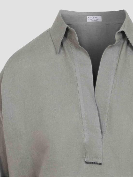 26SS 브루넬로 쿠치넬리 블라우스 MA698MQ705C1063 Light Brown - BRUNELLO CUCINELLI