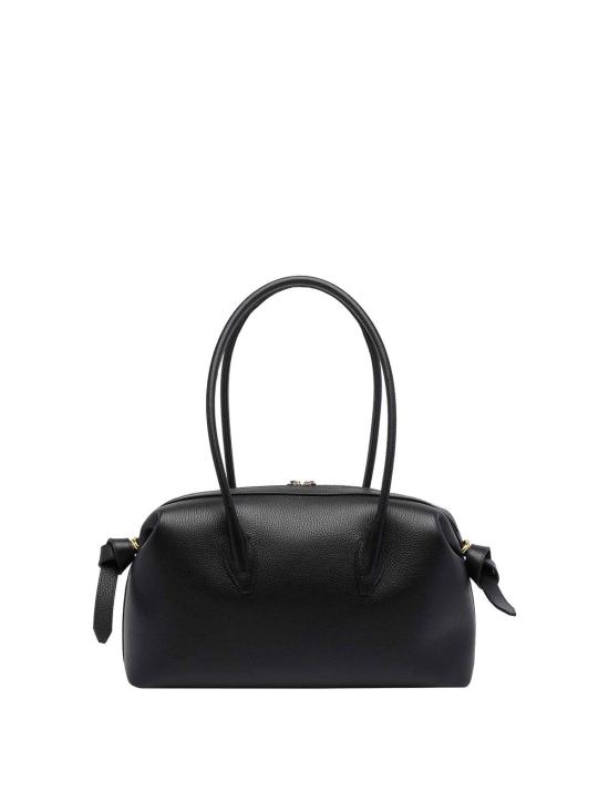 26SS 유제피 캐리어 BRIOCHEDUFFLEPEBBLEGRAINLEATHERL034 Black - YUZEFI