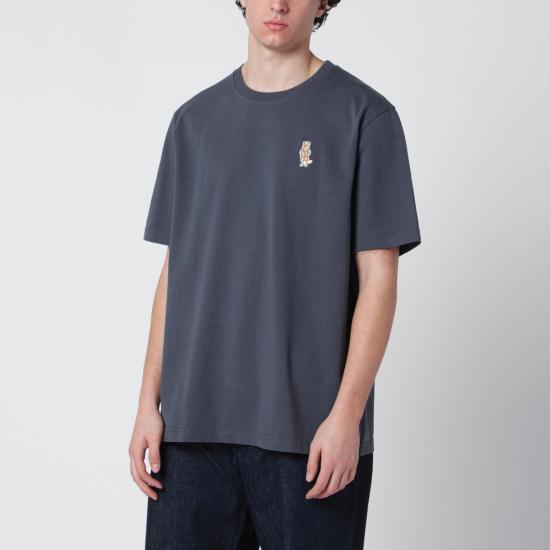 26SS 메종키츠네 반팔 티셔츠 QM00101KJ7025 Blue