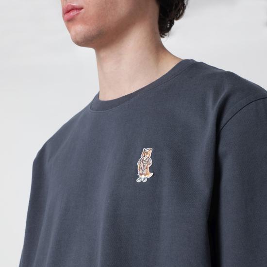 26SS 메종키츠네 반팔 티셔츠 QM00101KJ7025 Blue - MAISON KITSUNE