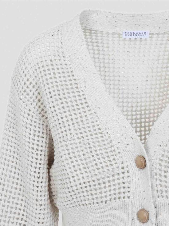 26SS 브루넬로 쿠치넬리 가디건 MDV762106CJ430 White - BRUNELLO CUCINELLI