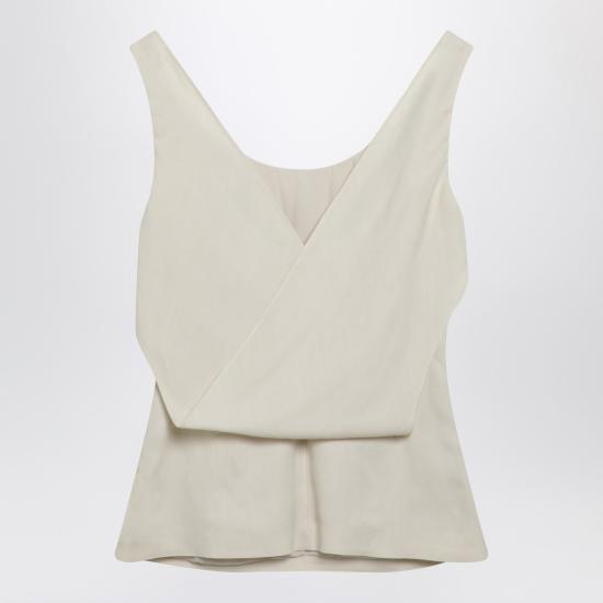 26SS 브루넬로 쿠치넬리 민소매 티셔츠 MH126TR31VI White - BRUNELLO CUCINELLI