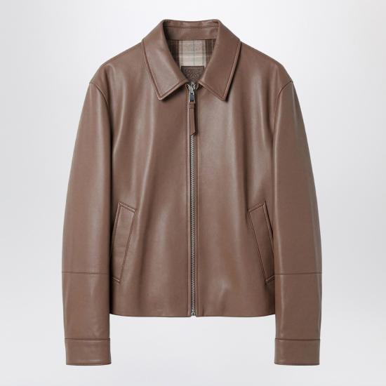 26SS 로에베 가죽 자켓 H526Y34LAXLE Brown