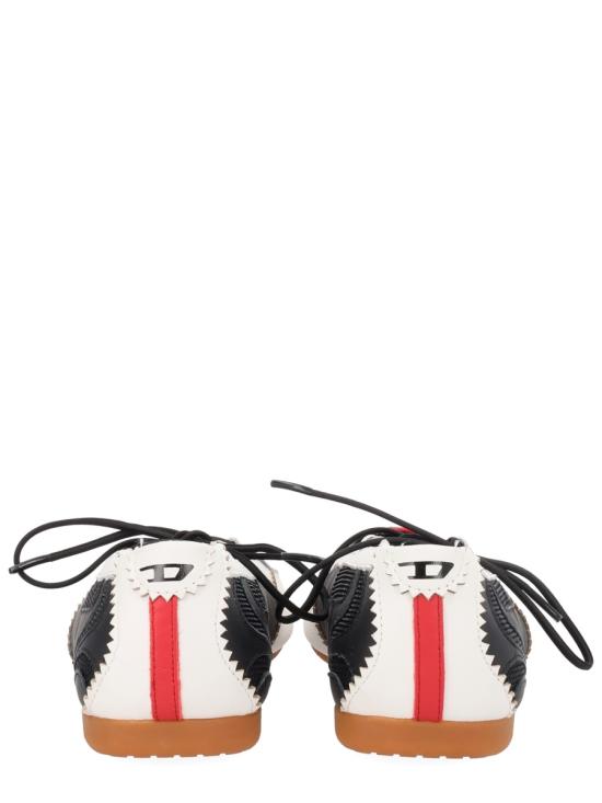 26SS 디젤 D-마일 레이스업 레더 앤 메쉬 발레 플랫 Y03856 P7477H1532 MULTICOLOUR - DIESEL