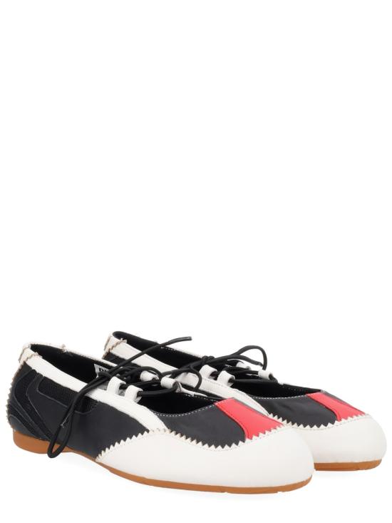 26SS 디젤 D-마일 레이스업 레더 앤 메쉬 발레 플랫 Y03856 P7477H1532 MULTICOLOUR - DIESEL