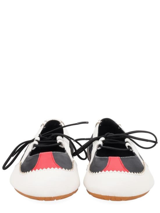 26SS 디젤 D-마일 레이스업 레더 앤 메쉬 발레 플랫 Y03856 P7477H1532 MULTICOLOUR - DIESEL