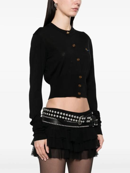  비비안웨스트우드 베아 크롭드 가디건 1803002U Y001AN402 BLACK - VIVIENNE WESTWOOD