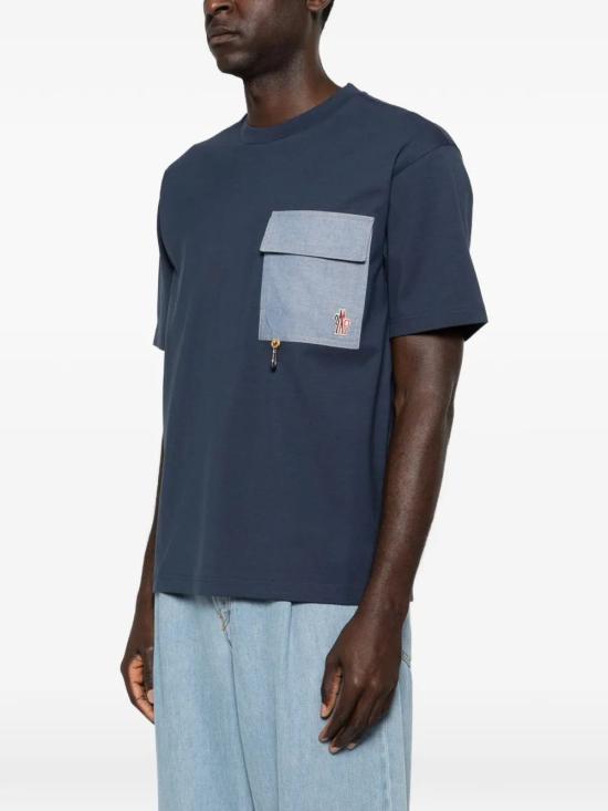 26SS 몽클레어 반팔 티셔츠 L10978C0000189AW1 742 NAVY - MONCLER