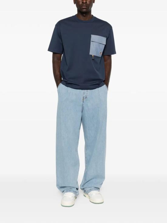 26SS 몽클레어 반팔 티셔츠 L10978C0000189AW1 742 NAVY - MONCLER