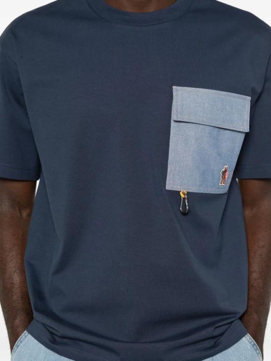 26SS 몽클레어 반팔 티셔츠 L10978C0000189AW1 742 NAVY - MONCLER