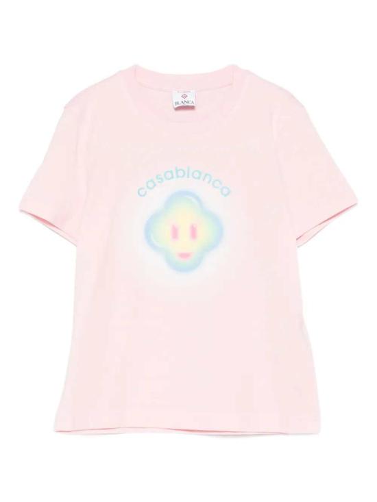 26SS 카사블랑카 반팔 티셔츠 WSP26JTS02001 PALE PINK JERSEY