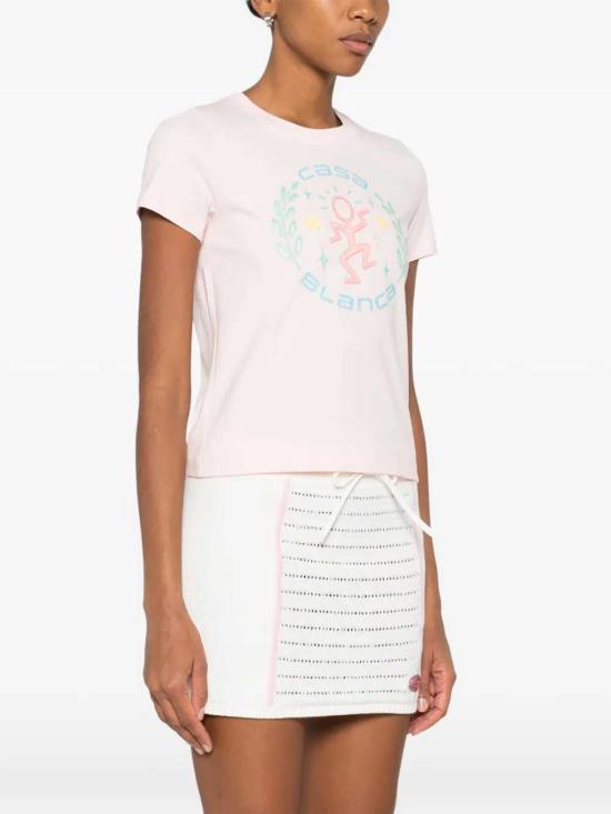 26SS 카사블랑카 반팔 티셔츠 WSP26JTS02002 PALE PINK JERSEY - CASABLANCA