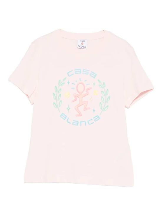 26SS 카사블랑카 반팔 티셔츠 WSP26JTS02002 PALE PINK JERSEY