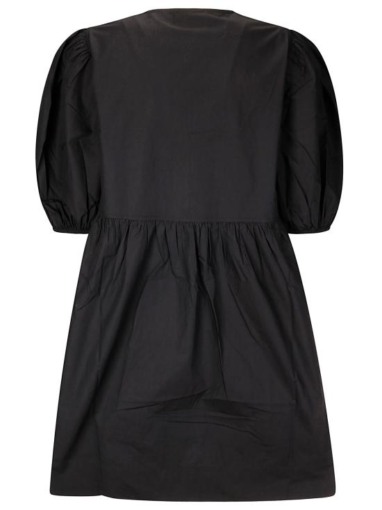 26SS 가니 코튼 포플린 타이 스트링 미니 드레스 F9005 099 BLACK - GANNI