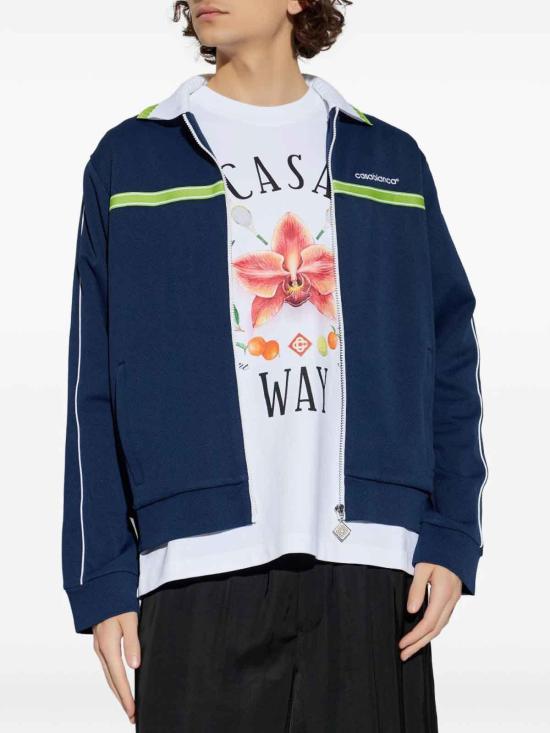 26SS 카사블랑카 폴로 티셔츠 MSP26JTP39101 Blue - CASABLANCA