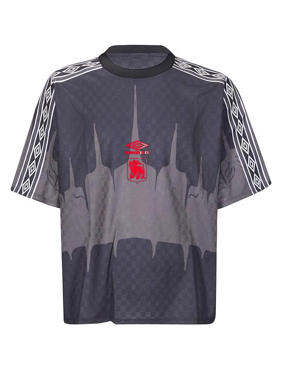 26SS 엄브로 반팔 티셔츠 UBMW0524JY149 BLK0033 Black Red Anthracite