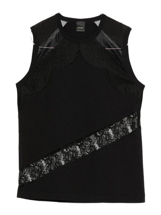 26SS 핑코 반팔 티셔츠 106291A335Z99 Black